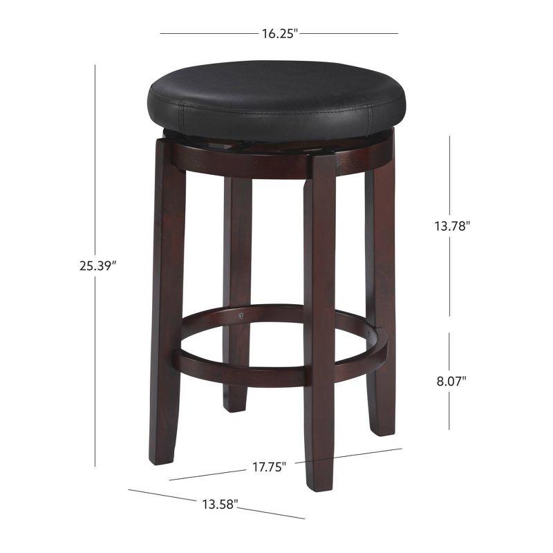 Maya Swivel Backless Counter Height Barstool - Linon