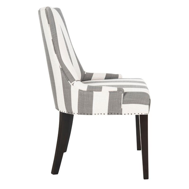Becca 19''H Dining Chair with Nail Heads - Grey/White - Safavieh