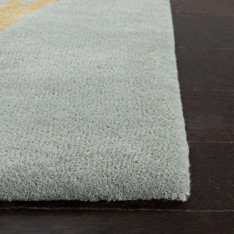 Hand-Tufted Elysian Light Blue Wool-Viscose 42" Square Area Rug