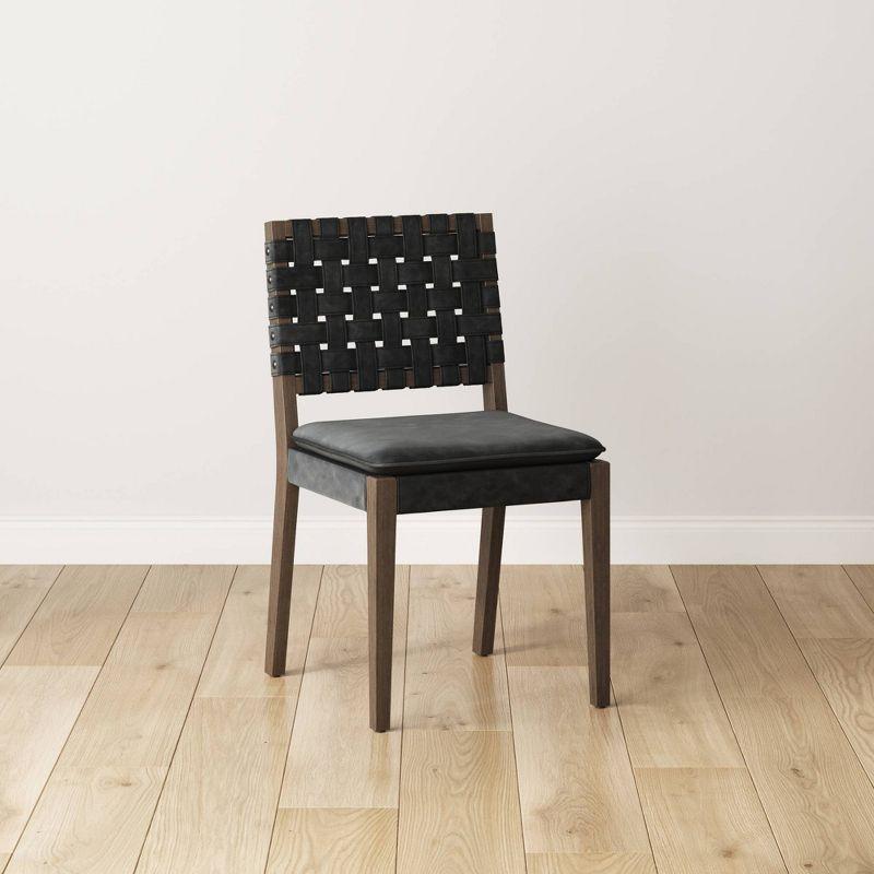 Nathan James Cohen Faux Leather Dining Chair Black