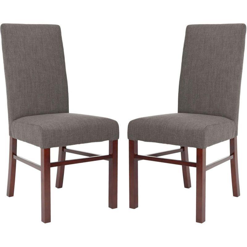 Classic 20" H Side Chair (Set of 2) - HUD8205 - Charcoal - Safavieh Couture