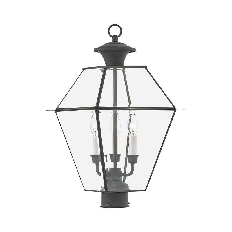 Livex Lighting Westover 3 - Light Post Light in  Charcoal