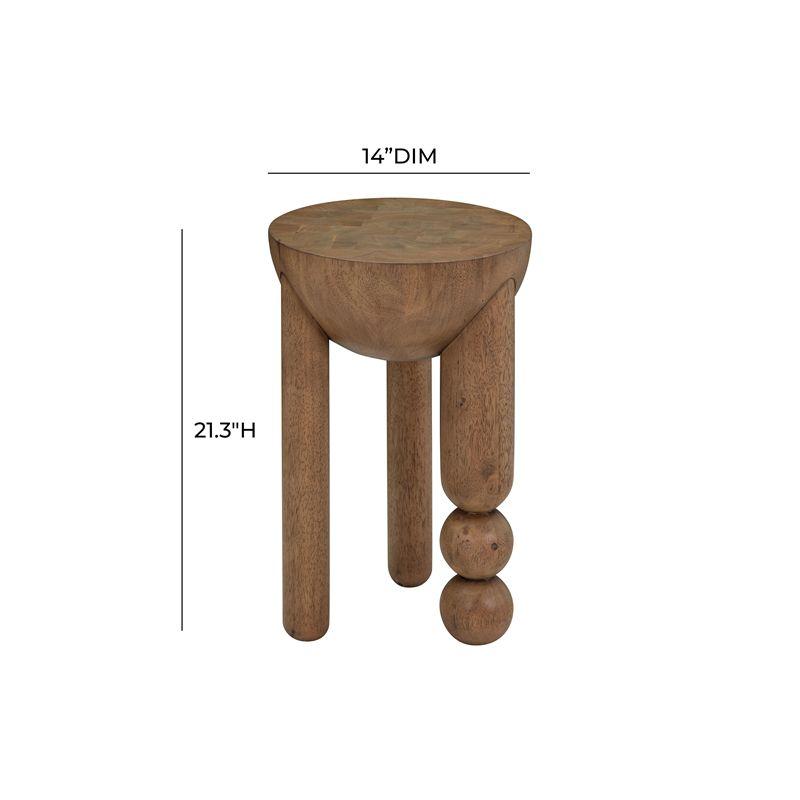 Morse Cognac Wood Accent Table