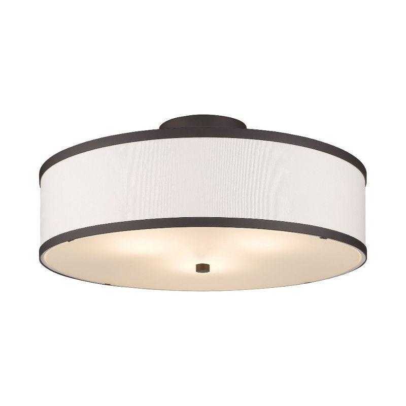 Livex Lighting Park Ridge 3 - Light Semi-Flush Mount in  Bronze