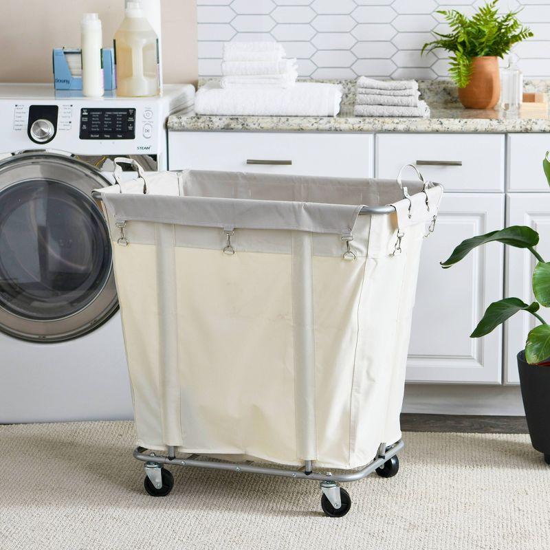 Household Essentials Rolling Laundry Hamper with Handles