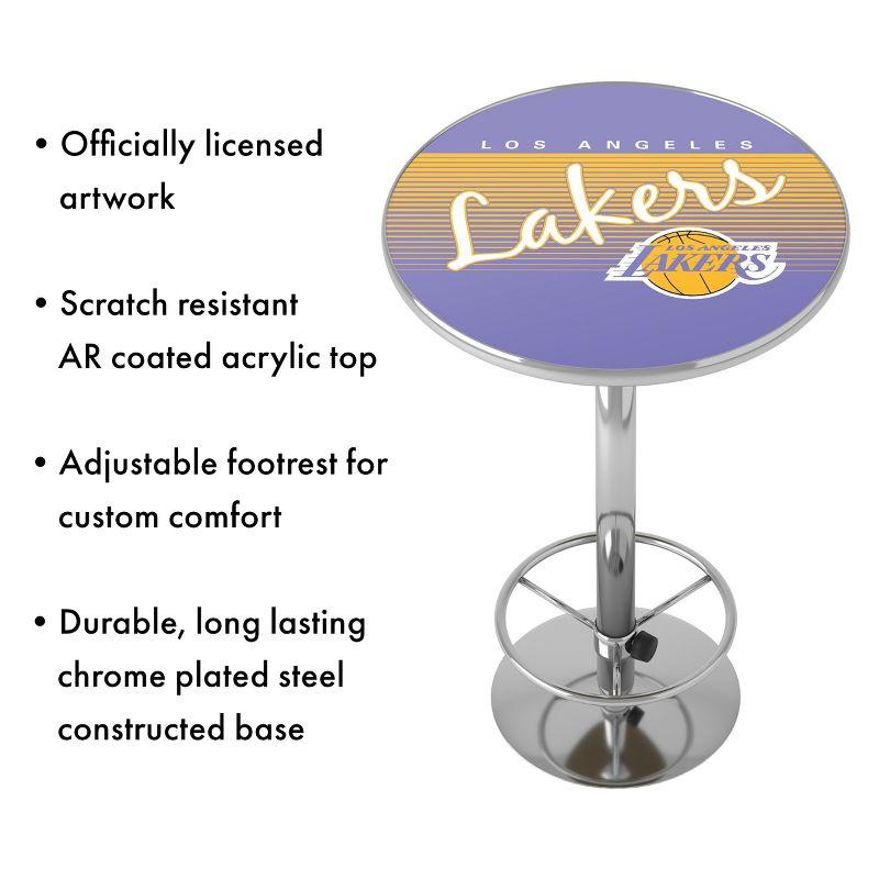 Los Angeles Lakers 42" Contemporary Round Wood & Acrylic Bar Table