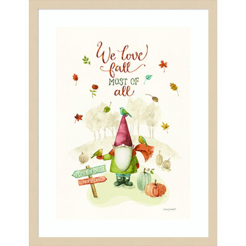 Lisa Audit Fall Gnome Framed Wall Art Print 19 x 25