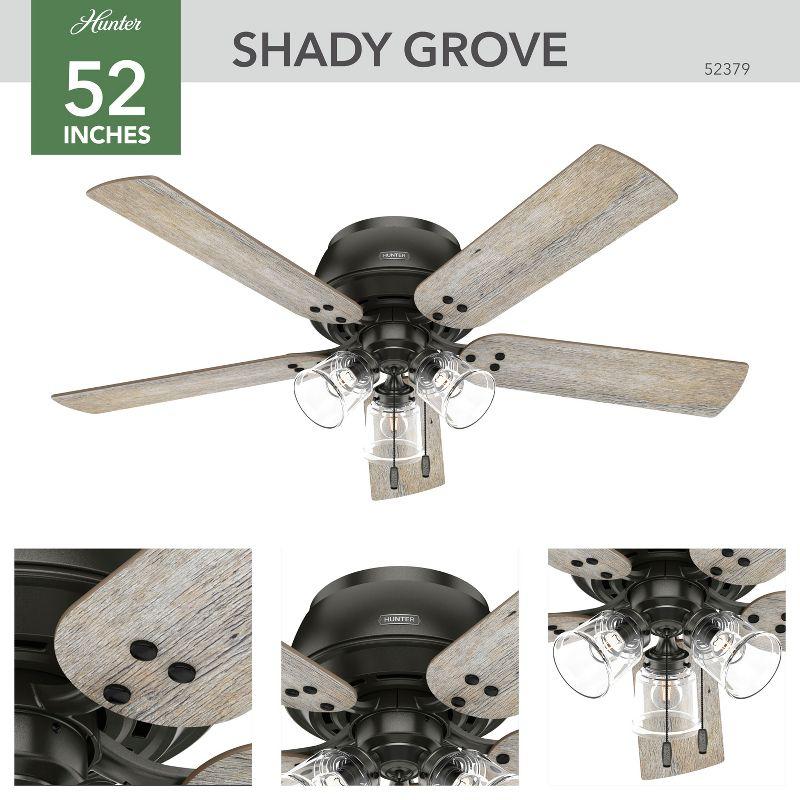 Shady Grove 52" 5 - Blade Ceiling Fan With Lights And Pull Chain