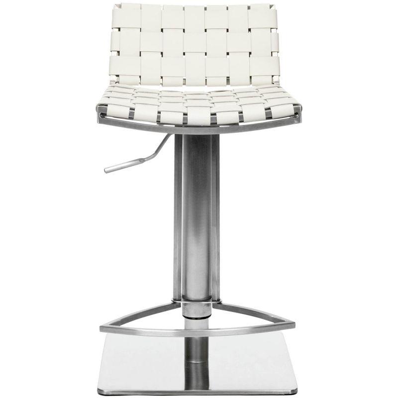 Mitchell Gas Lift Swivel Bar Stool - FOX3001 - White - Safavieh Couture