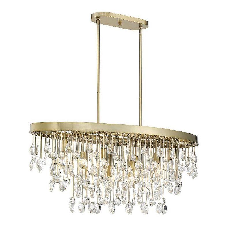 Savoy House Livorno 8 - Light Chandelier in  Noble Brass