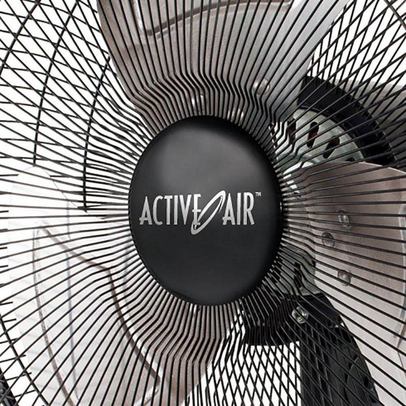 Active Air Speed Heavy-Duty Industrial Metal Wall Mountable Oscillating Quiet Tilting Fan