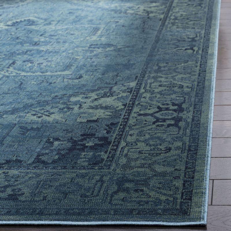Vintage VTG114 Power Loomed Indoor Skid-Resistant Area Rug - Turquoise - 5'3"x7'6" - Safavieh