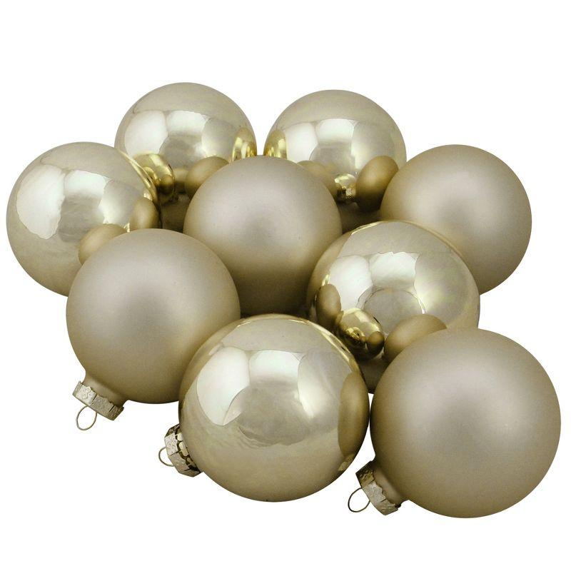 Glass Christmas Ball Ornament (Set of 9)