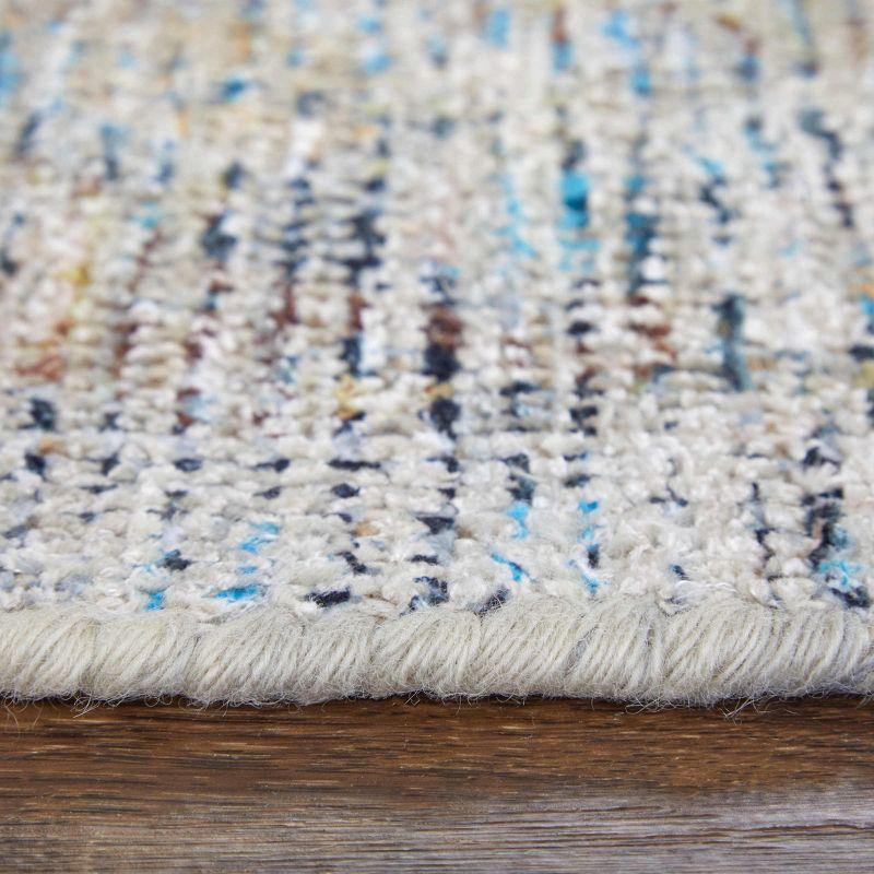 Caldwell Blue and Gray 5' x 7' Wool Area Rug