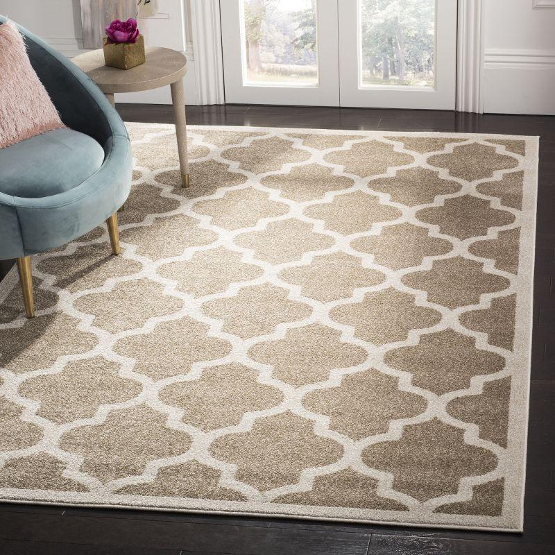 Amherst AMT420 Power Loomed Indoor Area Rug - Wheat/Beige - 4'x6' - Safavieh