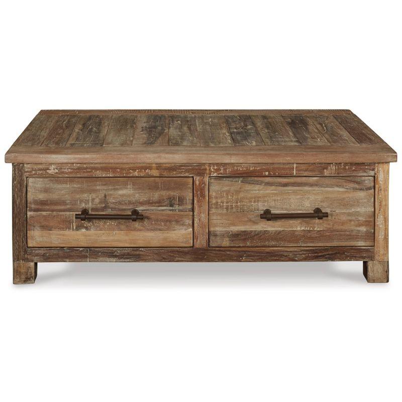 Randale Solid Wood 4 Legs Coffee Table with Storage