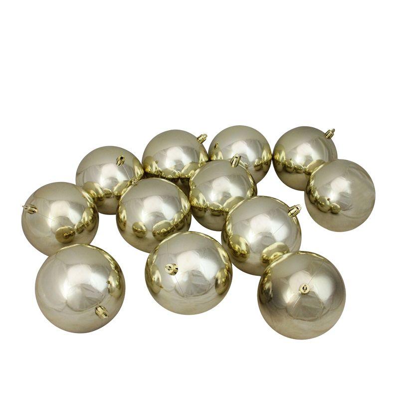 Champagne Gold Shatterproof Plastic Christmas Ball Ornament Set