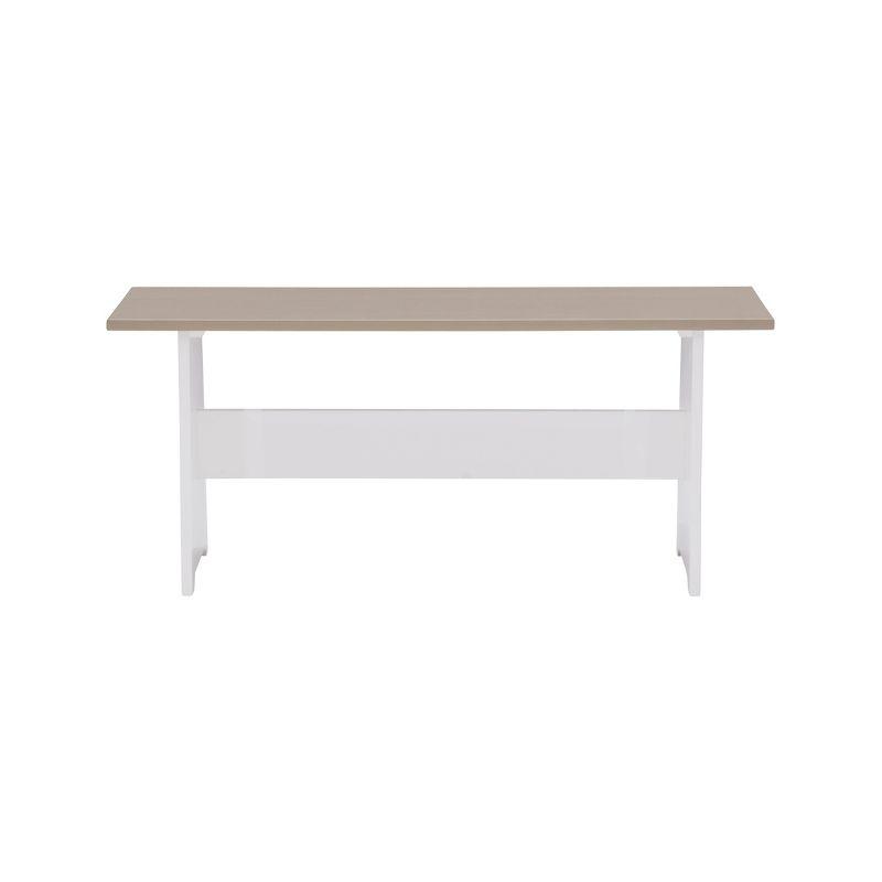 Linon 3pc Ardmore Breakfast Nook Storage Benches Dining Set White/Gray: Mid-Century Modern, Wood, 6-Seat Capacity