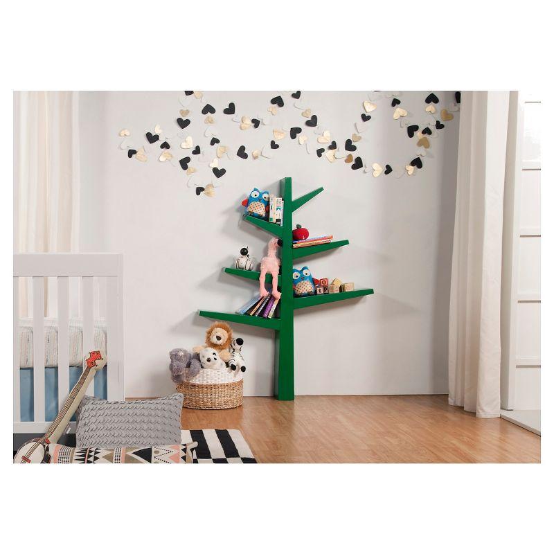 Enchanted Forest Green Tree-Shaped Kids Bookshelf