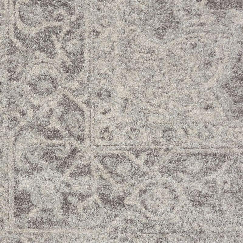 Nourison Tranquil Vintage Persian Center Medallion Area Rug Ivory Grey 2' x 4'