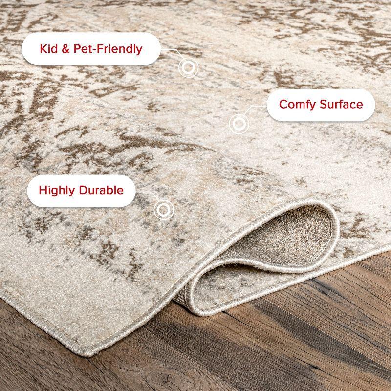 Nuloom Freja Floral & Paisley 2x10 Runner Indoor Area Rug for Living Room Bedroom Dining Room Entryway Hallway Kitchen, Beige/Ivory