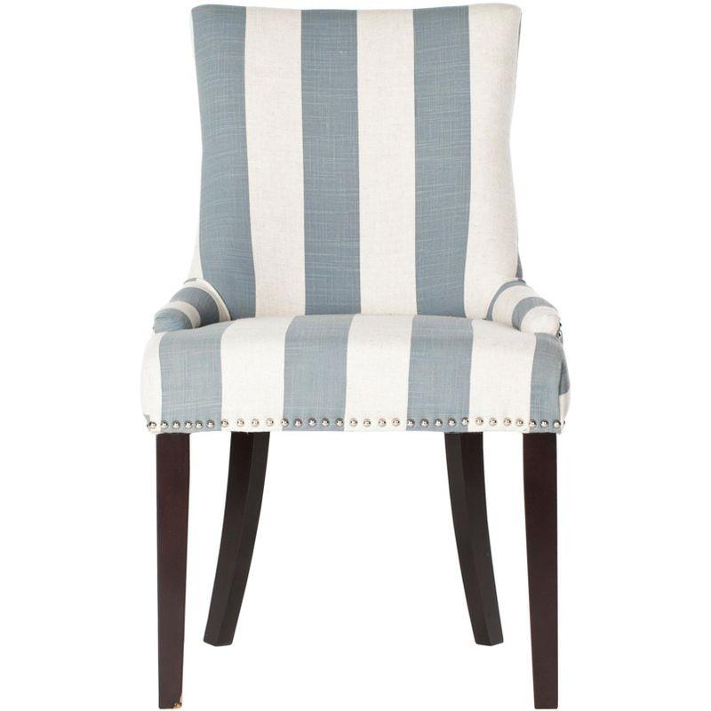 Lester 19" H Dining Chair With Nail Head Trim (Set of 2) - MCR4709 - Grey/White - Safavieh Couture