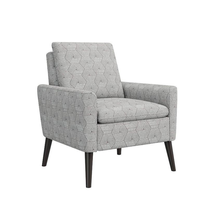Handy Living Allyson Mid-Century Modern Small Space Armchair Honeycomb Blue/Cream