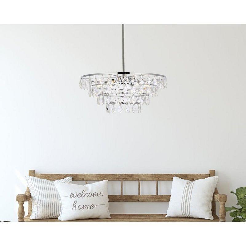 Elegant Lighting Ella 24 inch pendant in chrome