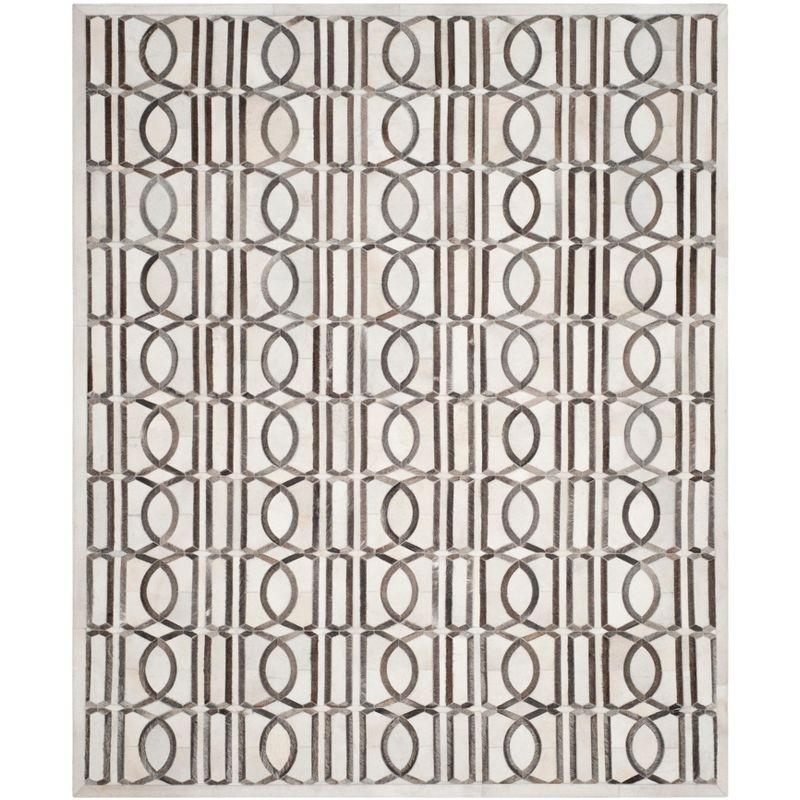 Brayden Studio® Sevastopol Studio Leather Hand Woven Leather Geometric Rug