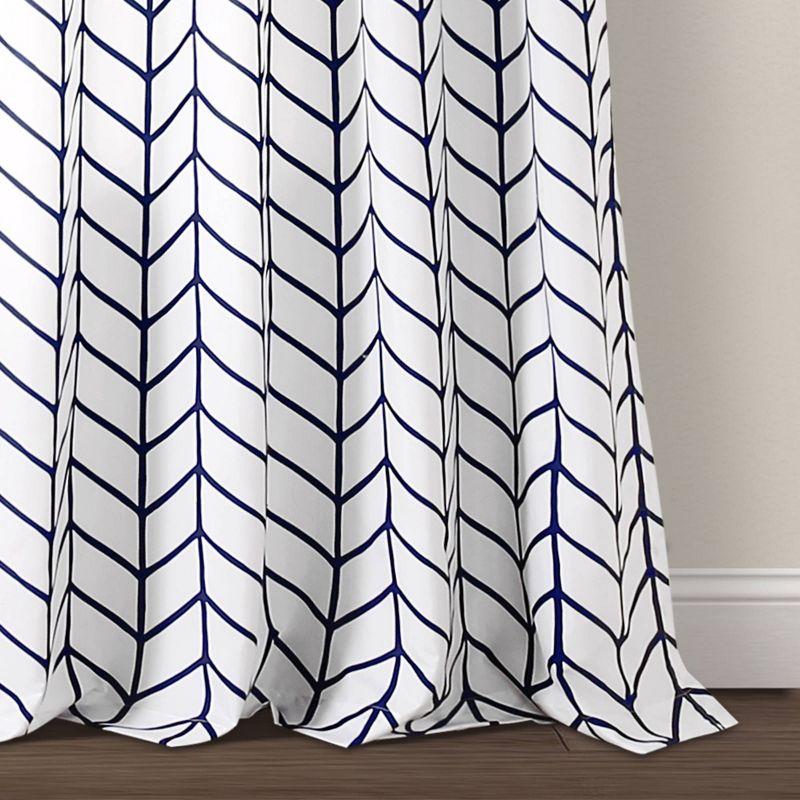 Set of 2 (84"x52") Calia Chevron Geo Window Curtain Panels - Lush Décor