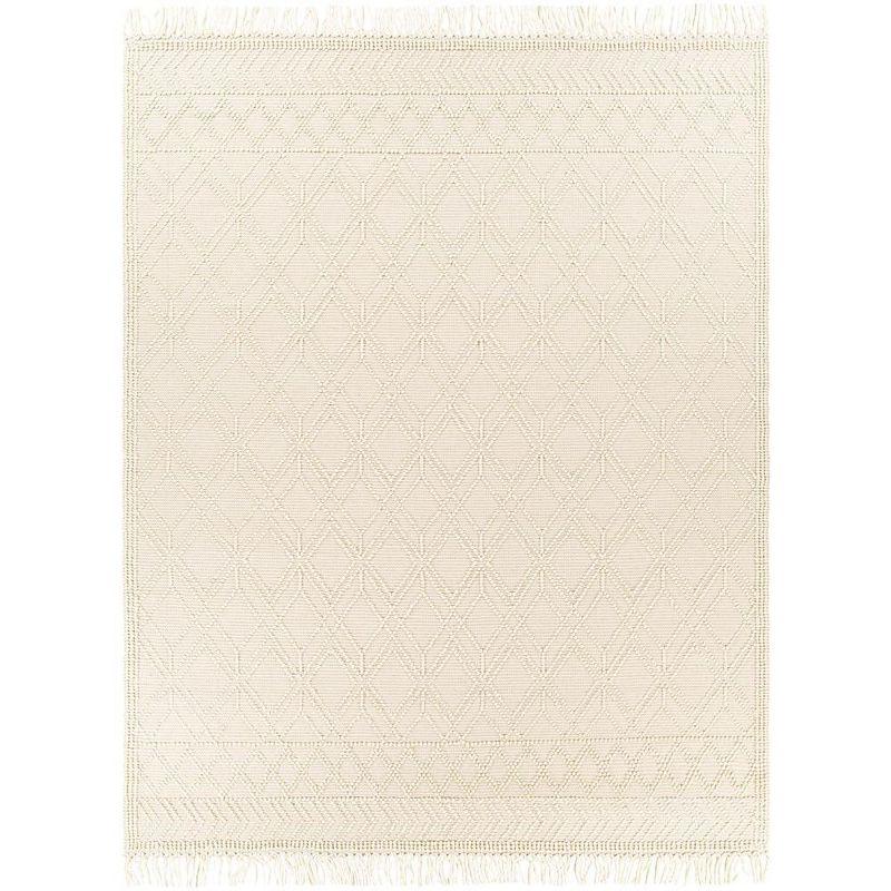 Serene Haven Hand-Knotted Wool Beige Area Rug, 8' x 10'