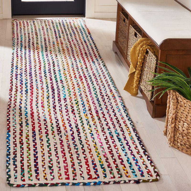 Braided BRD261 Hand Braided Runner Rug - Ivory/Multi - 2'3"x9' - Safavieh.