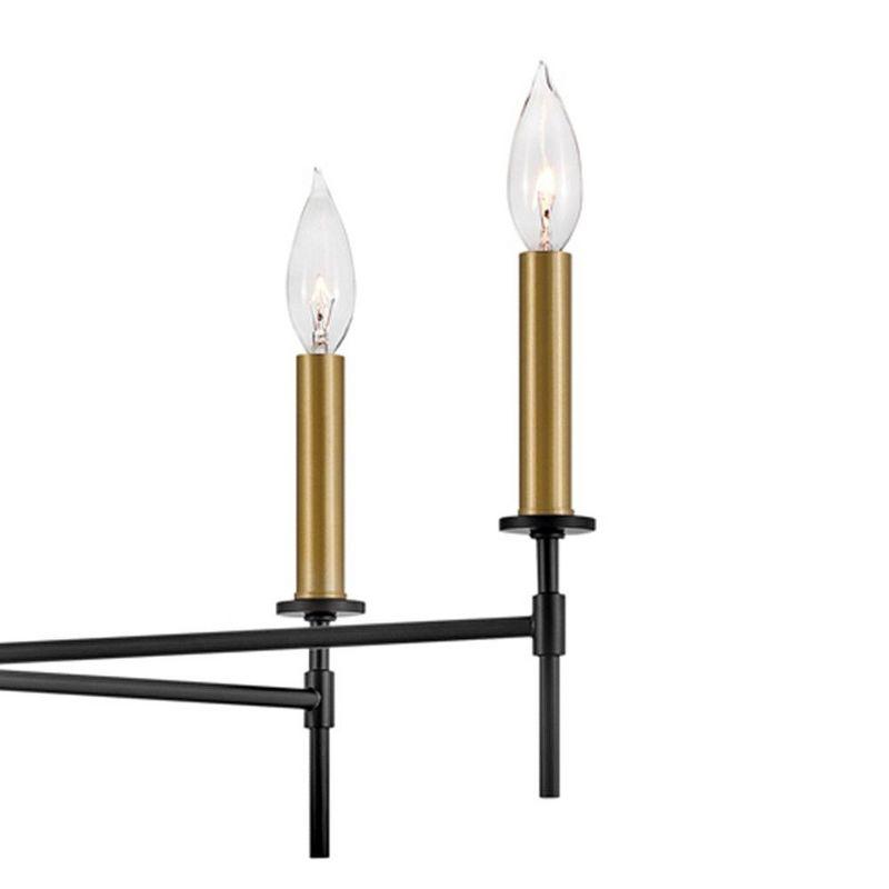 Lark Hux 5 - Light Fabric Dimmable Modern Linear Chandelier