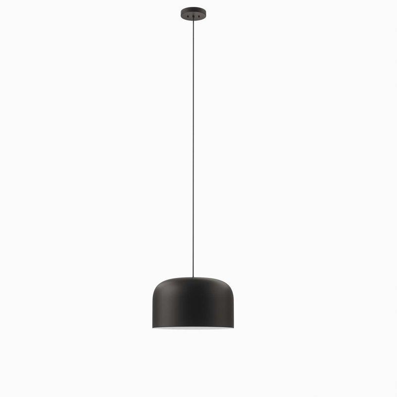 Contemporary Black Bowl LED Pendant Light for Indoor/Outdoor