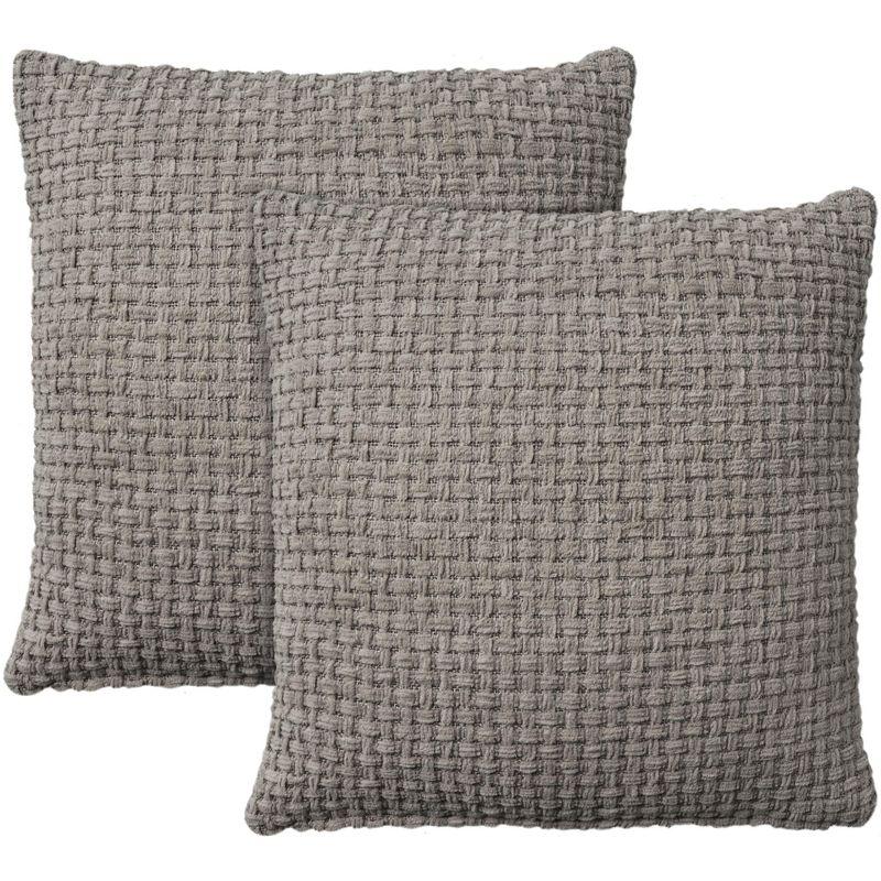 Mina Victory Lifestyle Woven Chenille 18" x 18" Set of 2 Indoor Throw Pillow