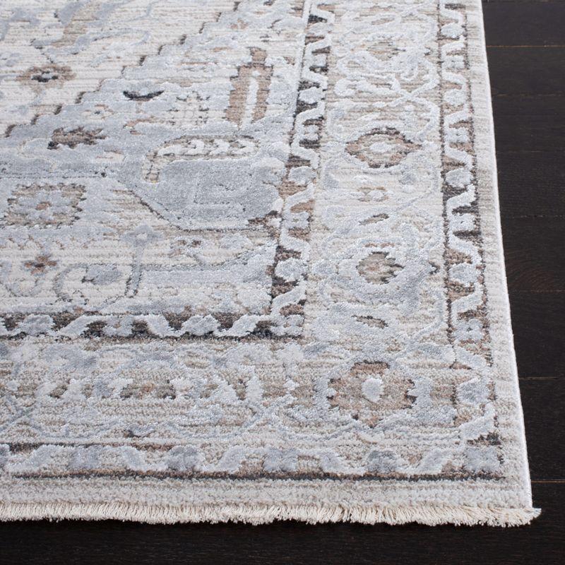 Mayflower Light Blue and Beige Synthetic Runner Rug