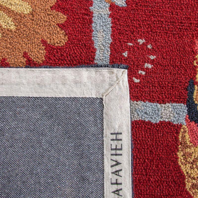 Chelsea HK56 Handmade Area Rug - 5'3"x8'3" - Burgundy - Safavieh