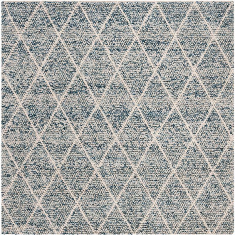 Natura NAT712 Hand Woven Area Rug - Ivory/Blue - 6'x6' - Safavieh