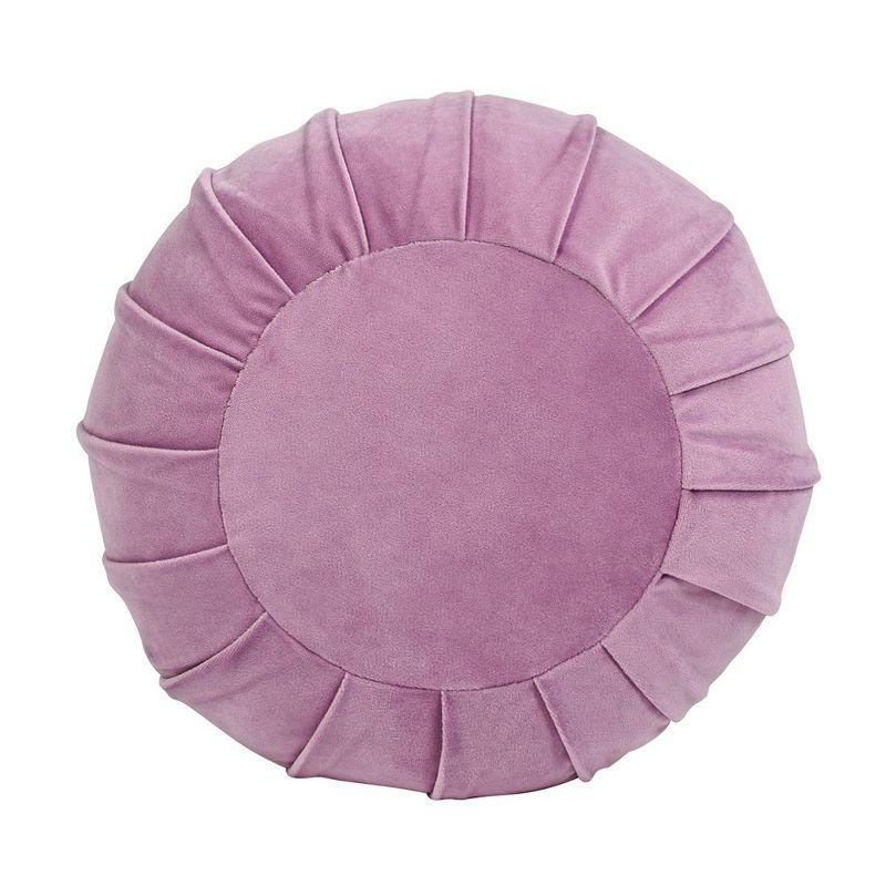 Jennifer Taylor Home Pouffe 13" Round Pleated Accent Throw Pillow