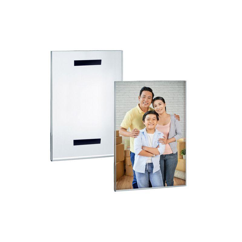 Azar Displays Clear Acrylic Magnet Back Sign Holder Frames 11" W x 14" H - Portrait / Vertical, 2-Pack (Set of 2)