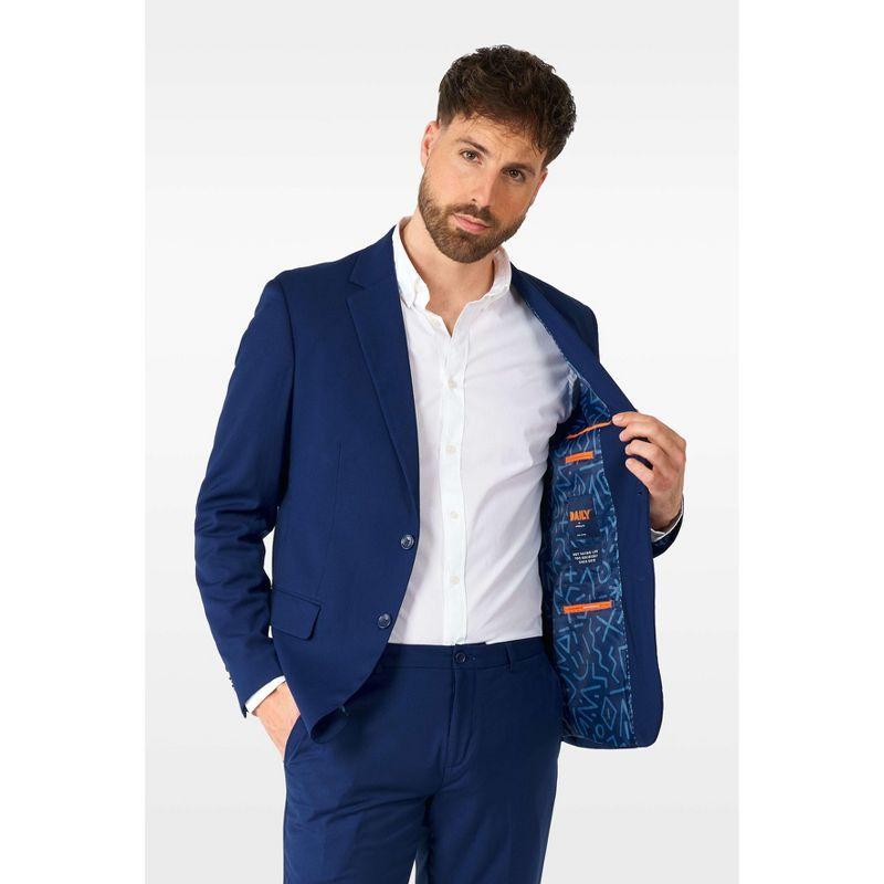 OppoSuits Daily Men's Suit - Casual Two-Piece Suit - Wedding & Business Casual Outfit - Dark Blue - Size 50