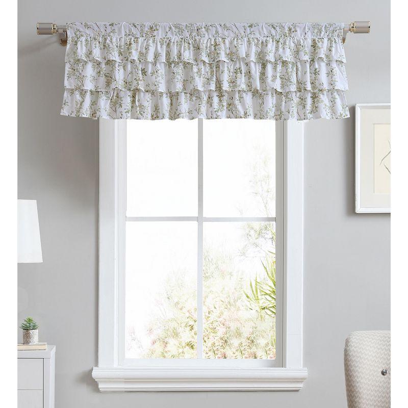 Laura Ashley Laura Ashley Lindy Cotton Pole Top Green Window Valance