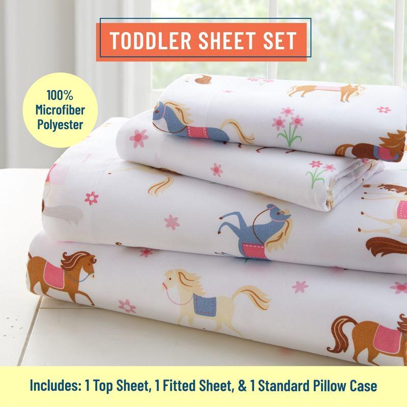 Horses Microfiber Sheet Set - Toddler