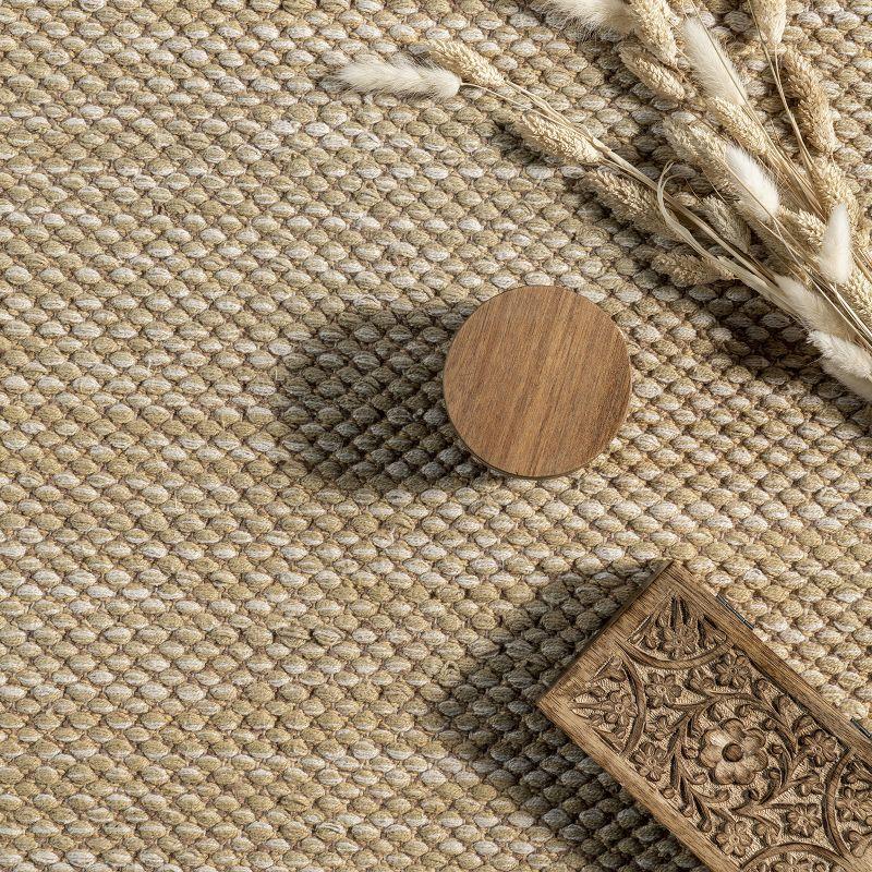 Nuloom Alessi Hand Woven Cotton Indoor Area Rug, 5' x 8', Beige