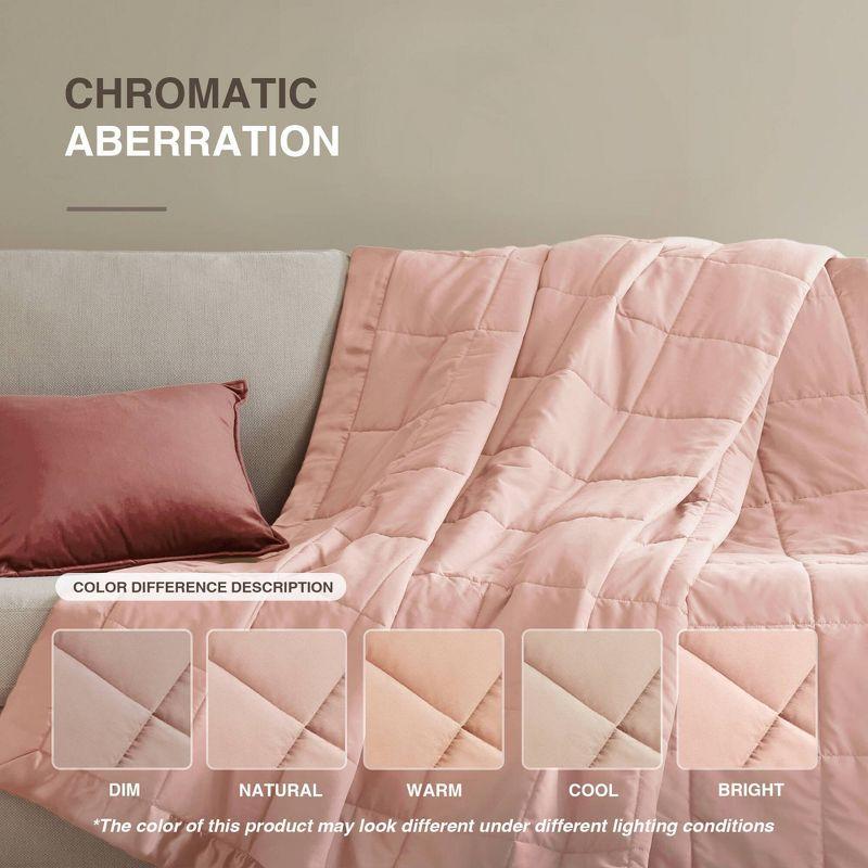 Lightweight Down Alternative Blanket with Satin Trim