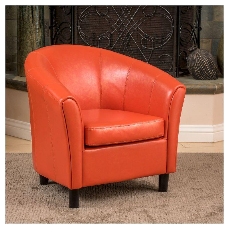 Napoli Club Chair Orange - Christopher Knight Home