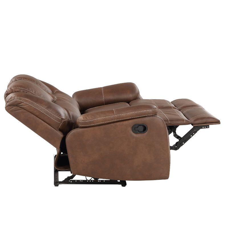 Katrine Manual Reclining Loveseat Brown - Steve Silver Co.