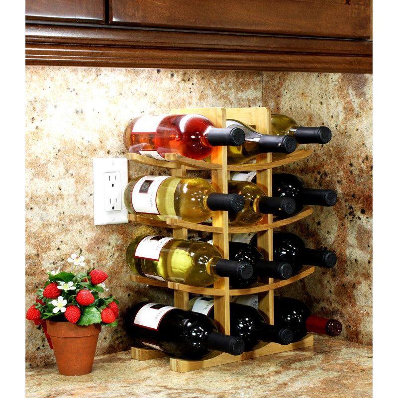 Oceanstar 12-Bottle Natural  Wine Rack