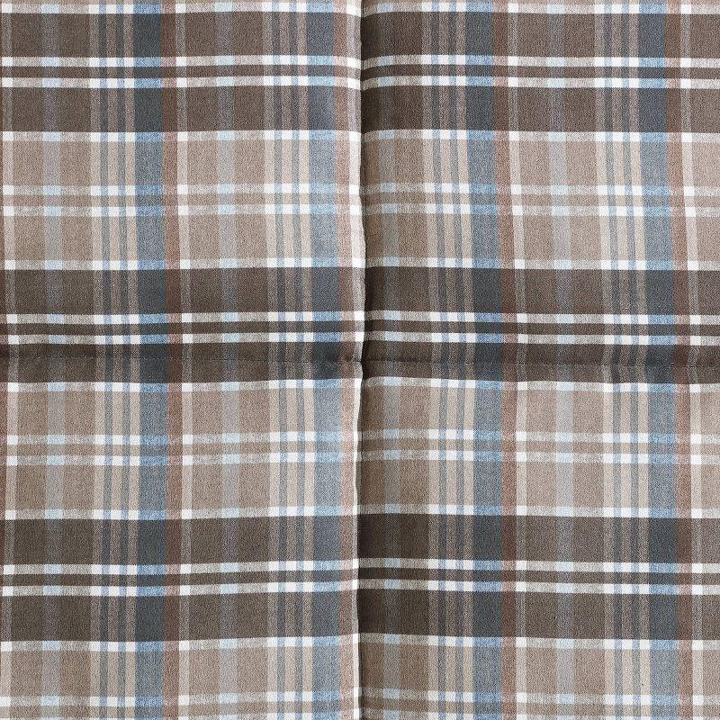 Eddie Bauer Rugged Plaid Brown Microsuede Reversible Duvet Cover Set