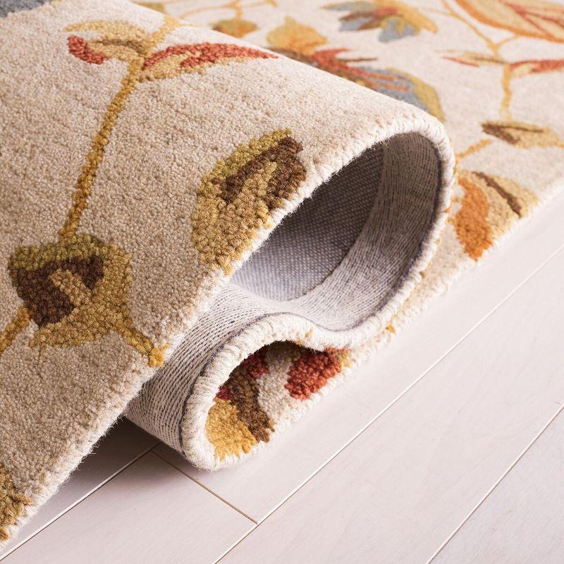 Blossom BLM913 Hand Hooked Indoor Runner Rug - Beige/Multi - 2'3"x8' - Safavieh